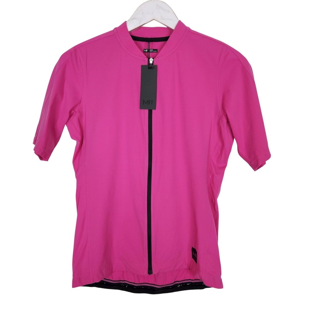 MACHINES FOR FREEDOM Everyday‎ Jersey Shirt Womens Large Pink Full Zip Cycling